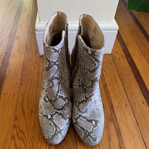 Franco Sarto Snakeskin Ankle Boots